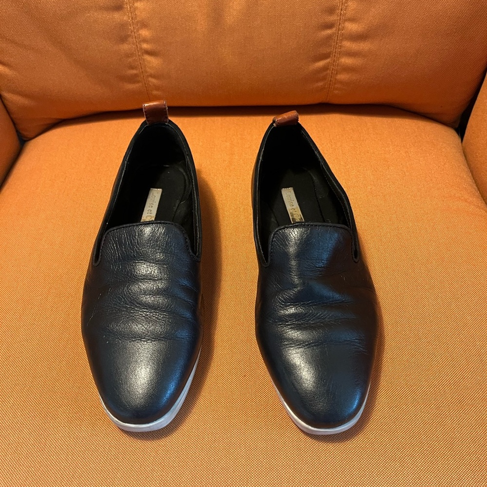 Louise et Cie Black Leather Loafers